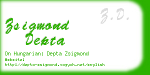 zsigmond depta business card